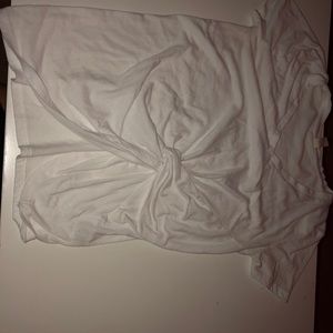 White tie knot front blouse